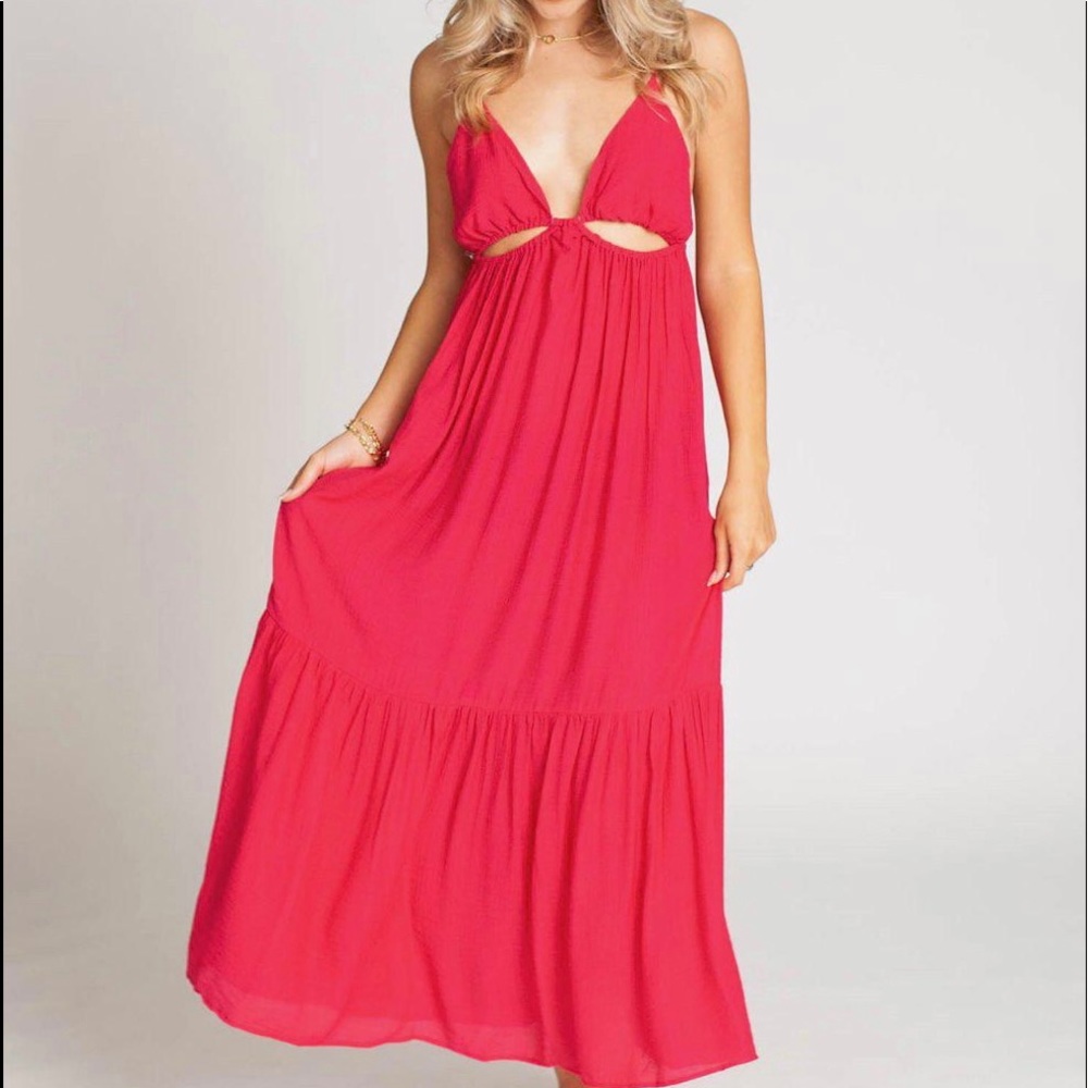 Womens Pink maxi dress. Size small.